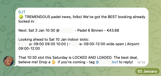 padel-cli-Screenshot