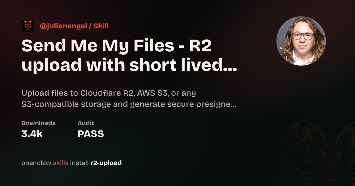 R2 upload skill on ClawHub